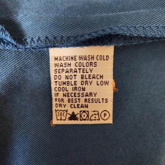 Tommy Bahama Shirt Mens Medium Blue Silk Button Up Short Sleeve Casual - Picture 5 of 5